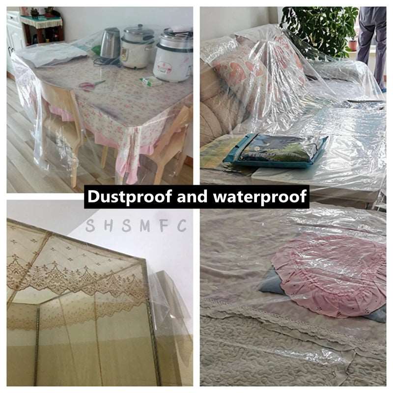 0.04,0.06mm Transparent Balcony Garden Tarpaulin Plastic Film