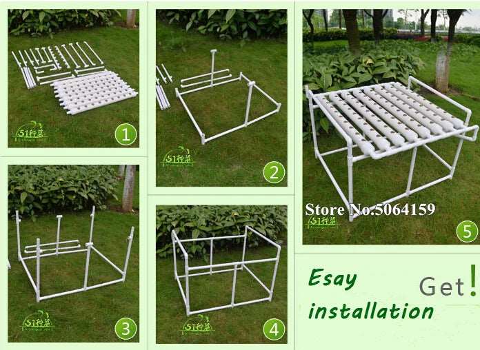 Hydroponic System with Nest Basket Water Pump and Sponge 
