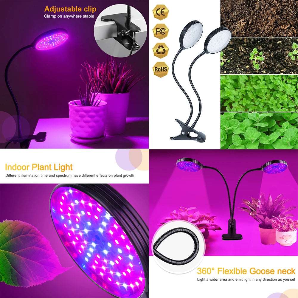 60W LED plant grow light with clip control dimming