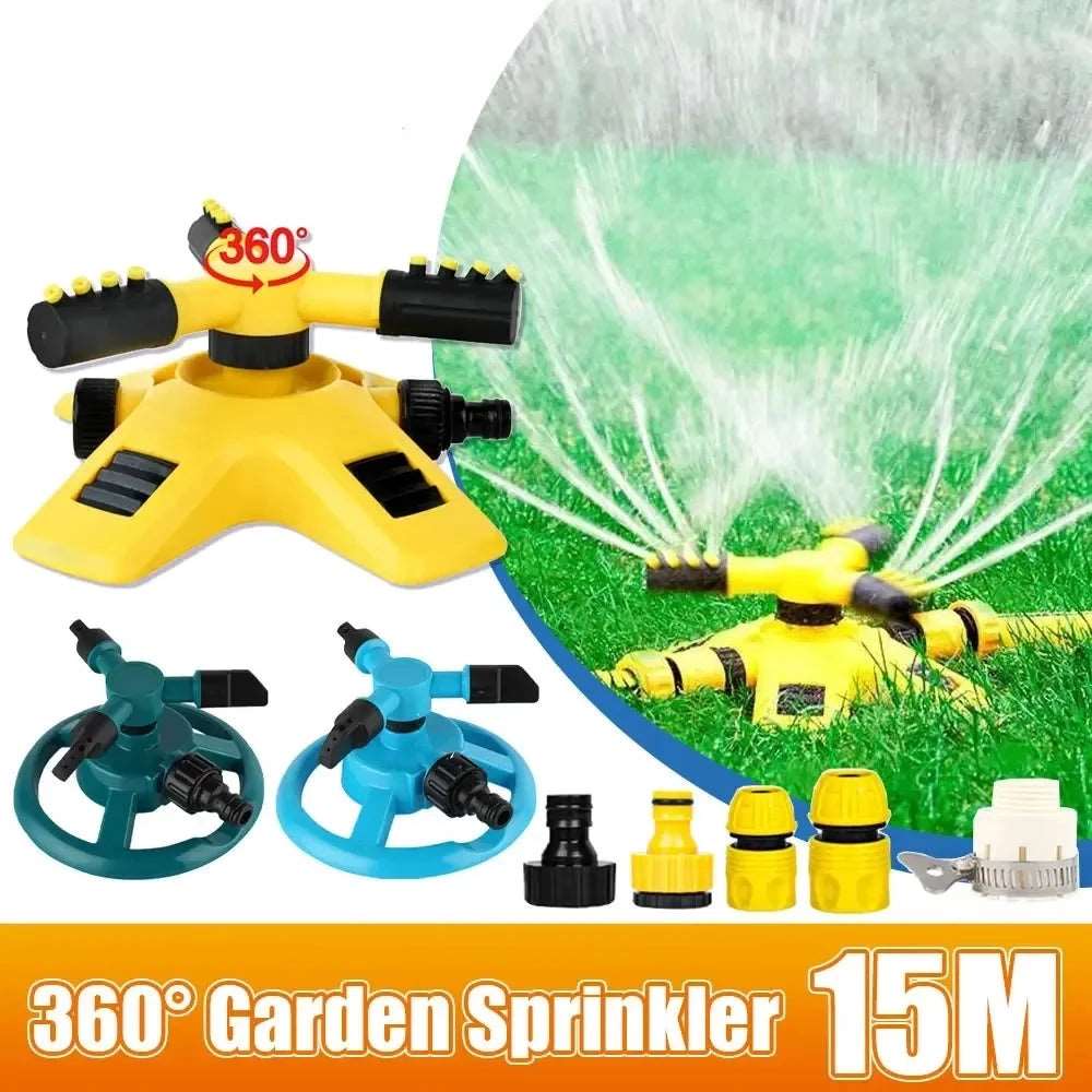 360° AUTOMATIC ROTATING GARDEN SPRINKLER FOR IRRIGATION