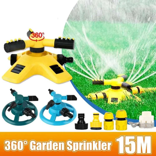 360° AUTOMATIC ROTATING GARDEN SPRINKLER FOR IRRIGATION