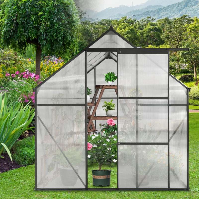 Anchor Aluminum Heavy Duty 6x8 FT Polycarbonate Greenhouse high-qualit