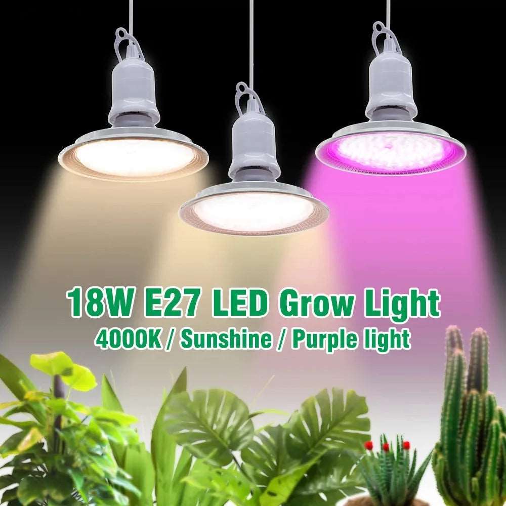 E27 18W Full Spectrum LED Grow Light