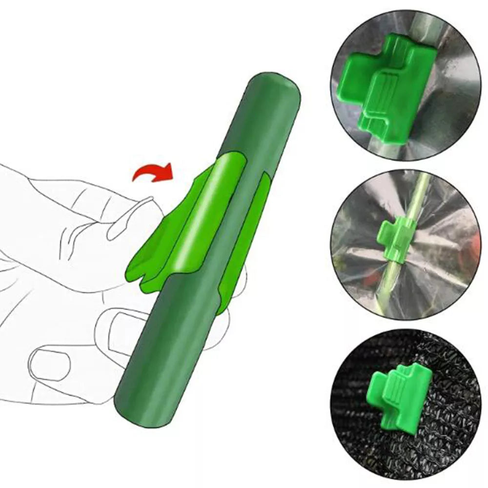 50pcs/Lot Greenhouse Clamps Film Row Cover Netting Tunnel Hoop Clip