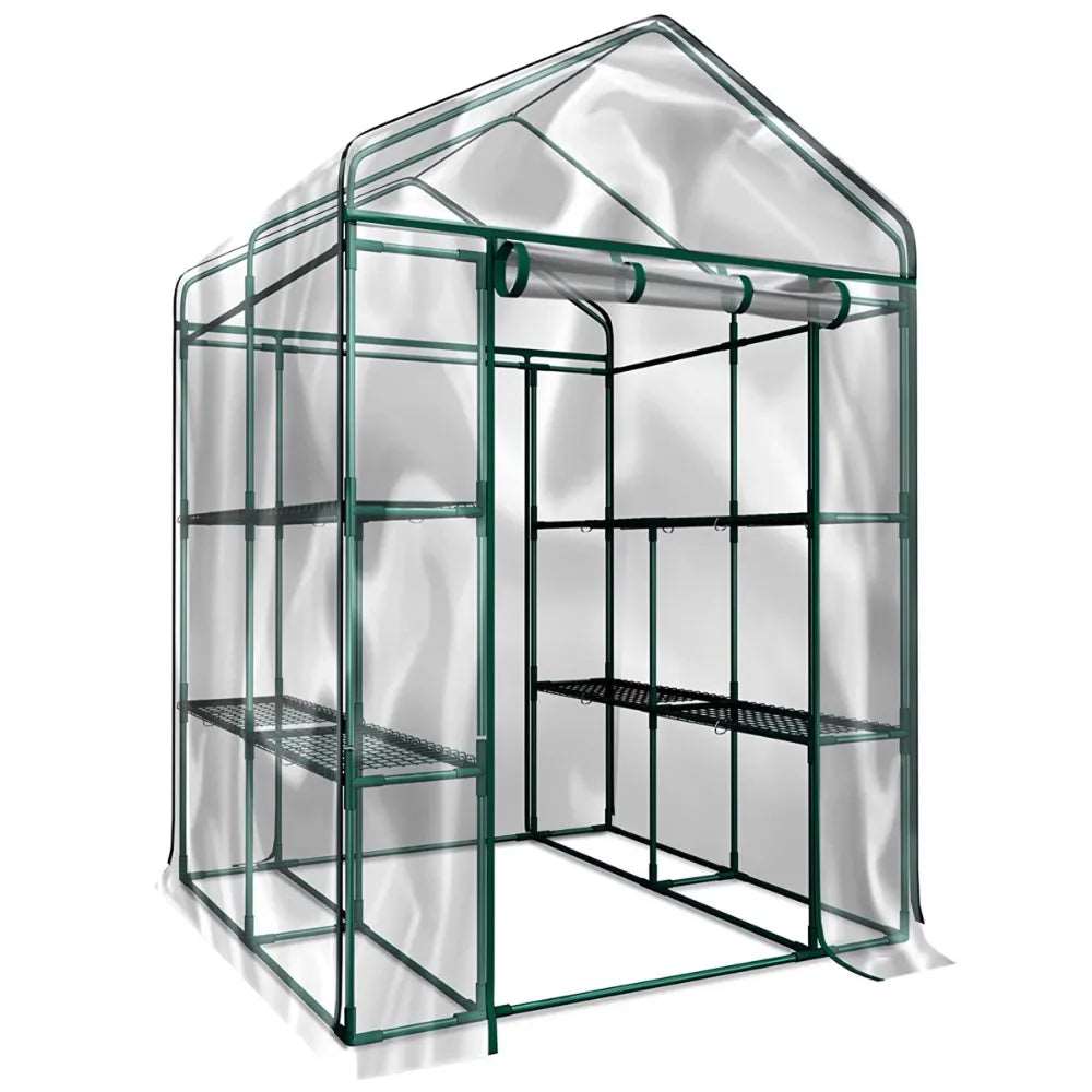 Versatile Greenhouse Steel Frame with Durable Shelves 