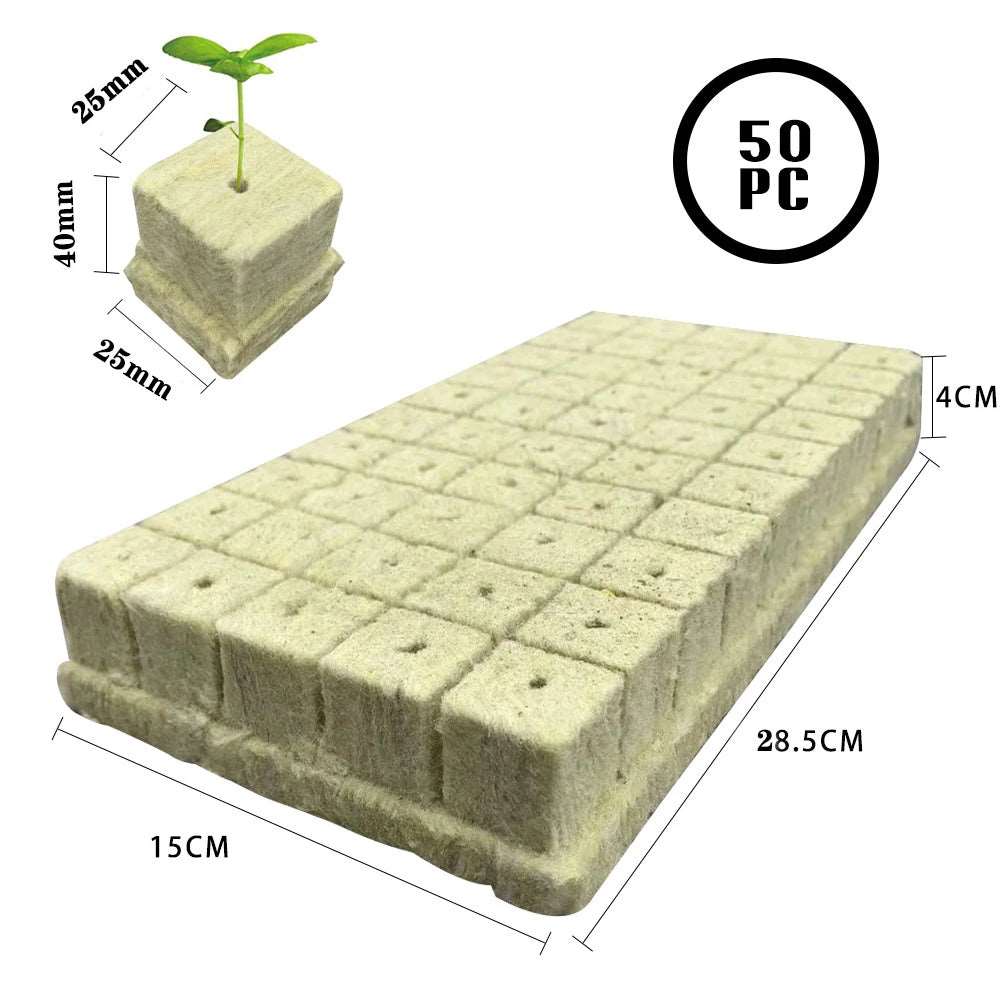 Hydroponic Grow Media Starter Plant Rock Wool Cubes