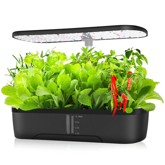 12 Pods Hydroponics Automatic Timer 20-Watt LED Grow Light