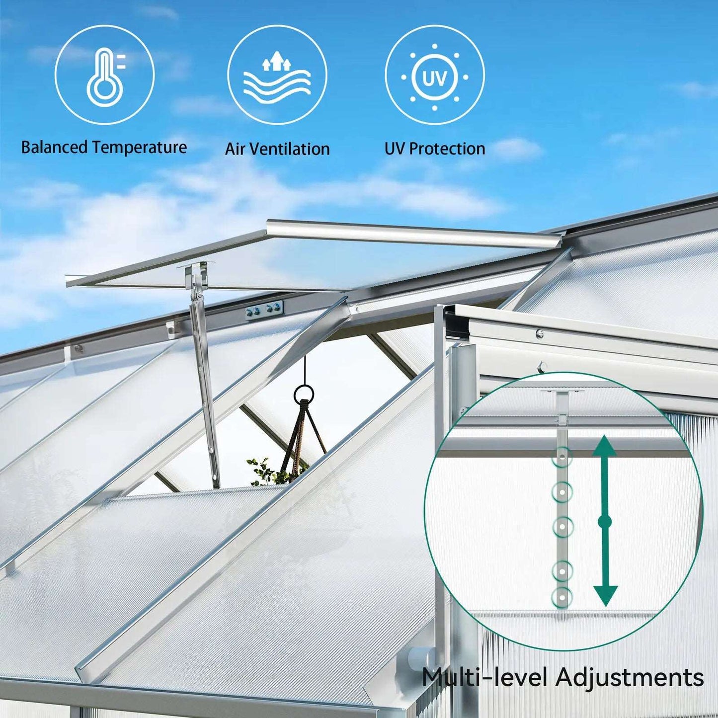 8x10 foot walk-in heavy-duty cultivation vegetable breeding house