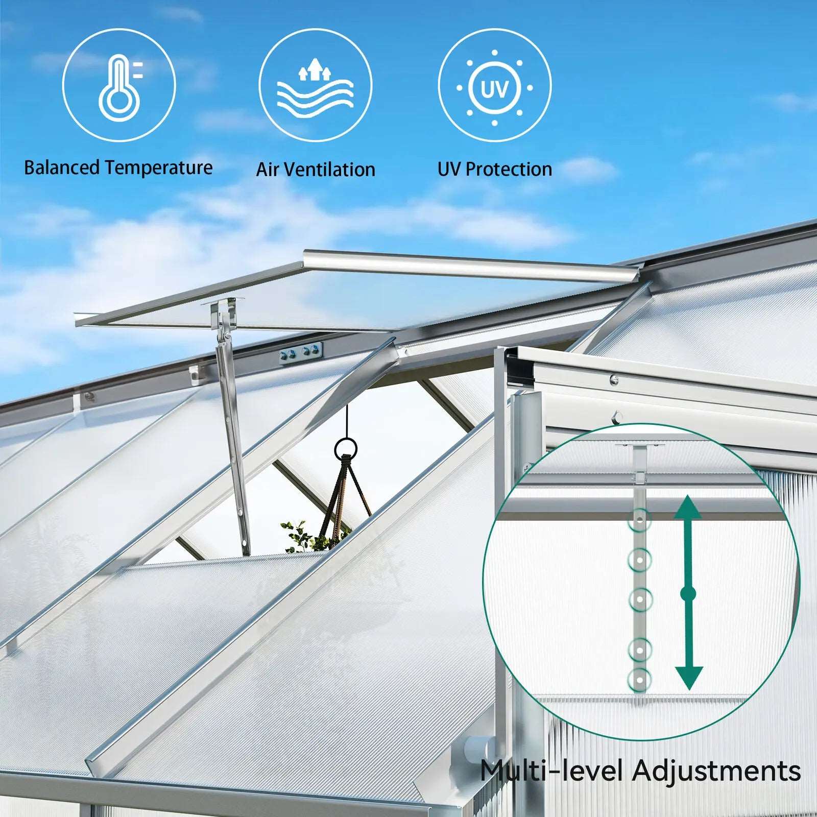 8x10 foot walk-in heavy-duty cultivation vegetable breeding house