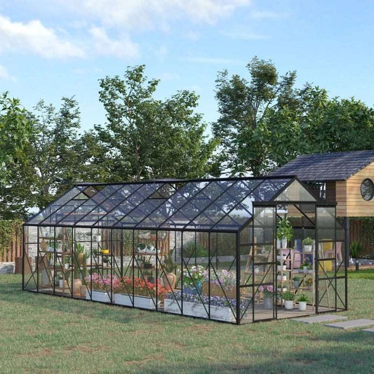 Aluminum Polycarbonate Walk-in Garden Greenhouse