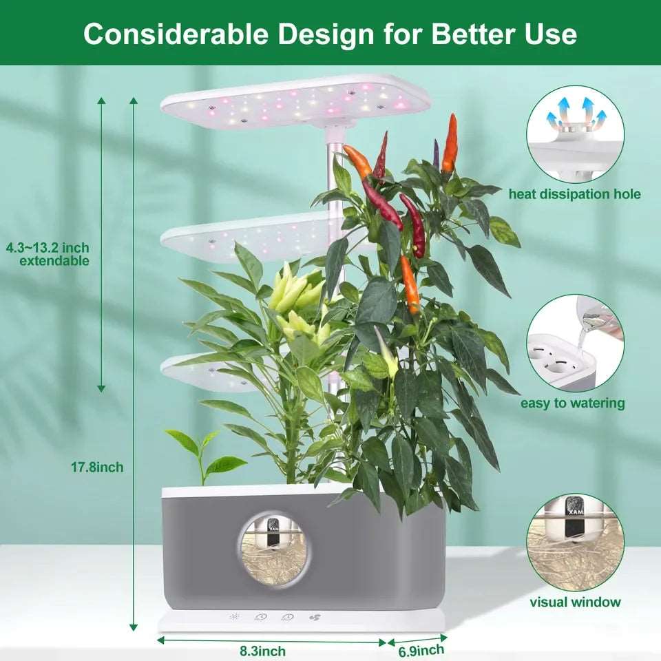 Hydroponics System WITH 6 Pods Indoor Vegetable Herb Flower Garden Kit