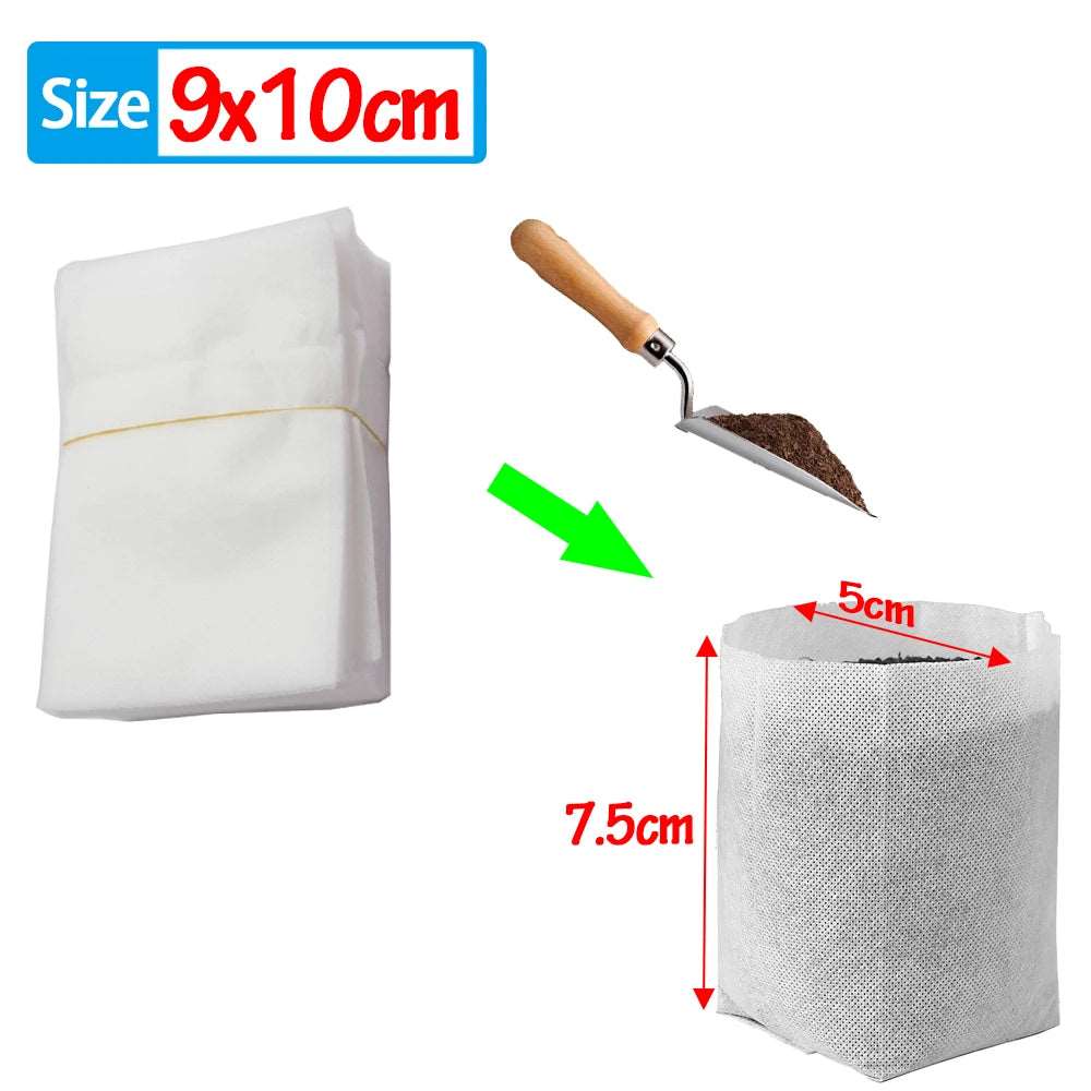 100-500Pcs Nursery Plant Grow Bags Non-woven Fabric Bags 