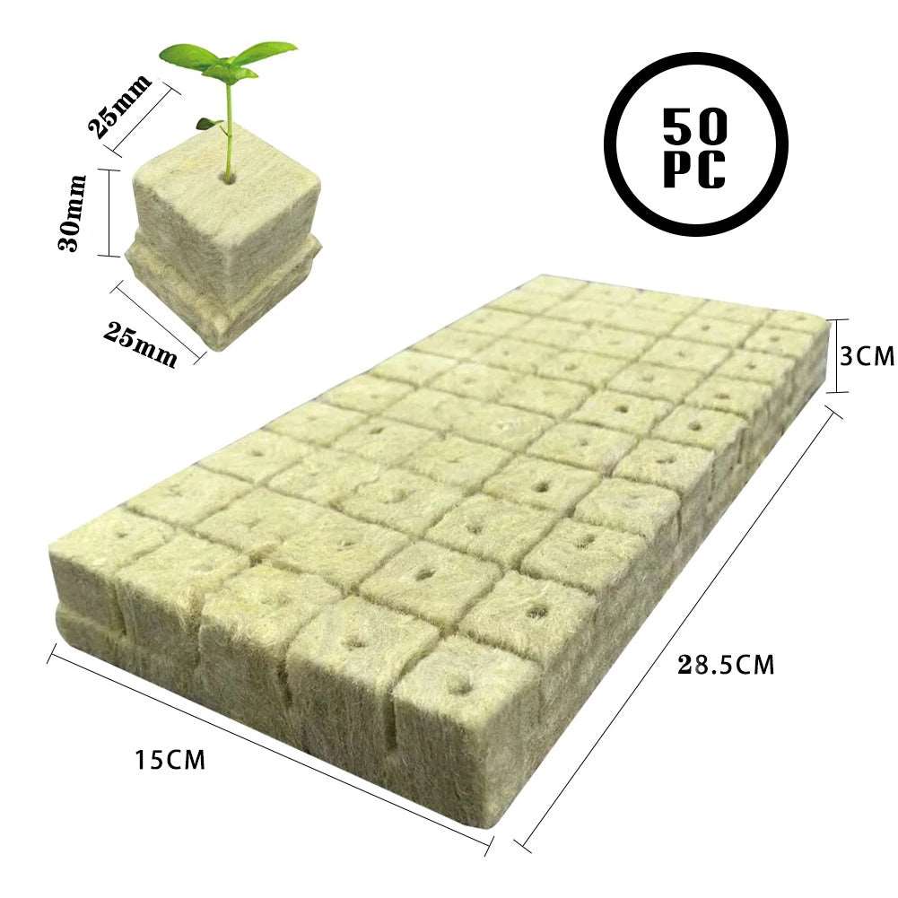 Hydroponic Grow Media Starter Plant Rock Wool Cubes