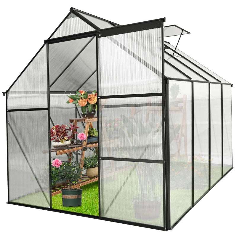 Anchor Aluminum Heavy Duty 6x8 FT Polycarbonate Greenhouse high-qualit