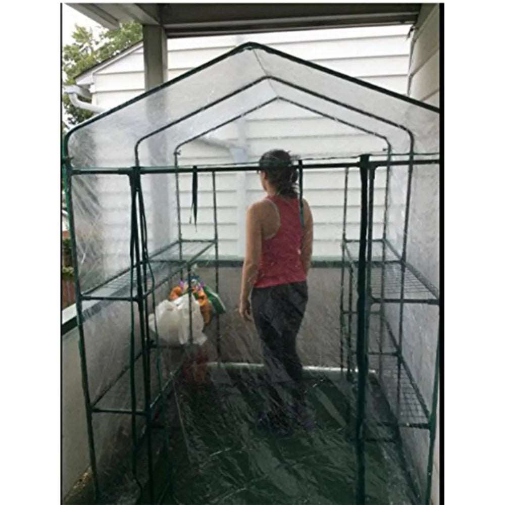 Versatile Greenhouse Steel Frame with Durable Shelves 