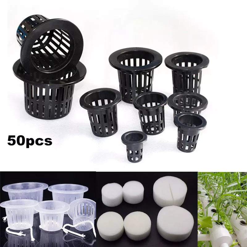 50pcs Hydroponic Soilless Mesh Net basket