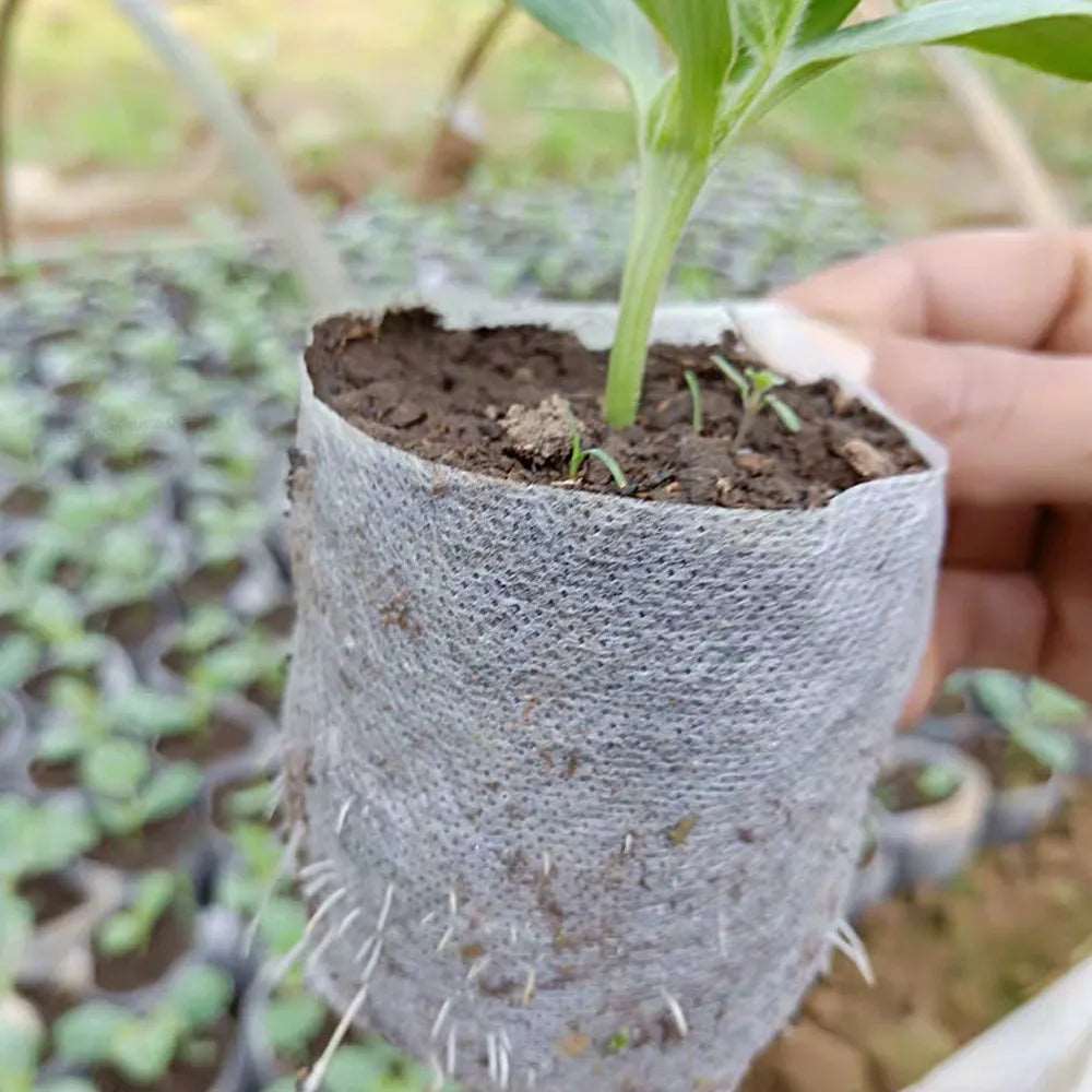 100-500Pcs Nursery Plant Grow Bags Non-woven Fabric Bags 