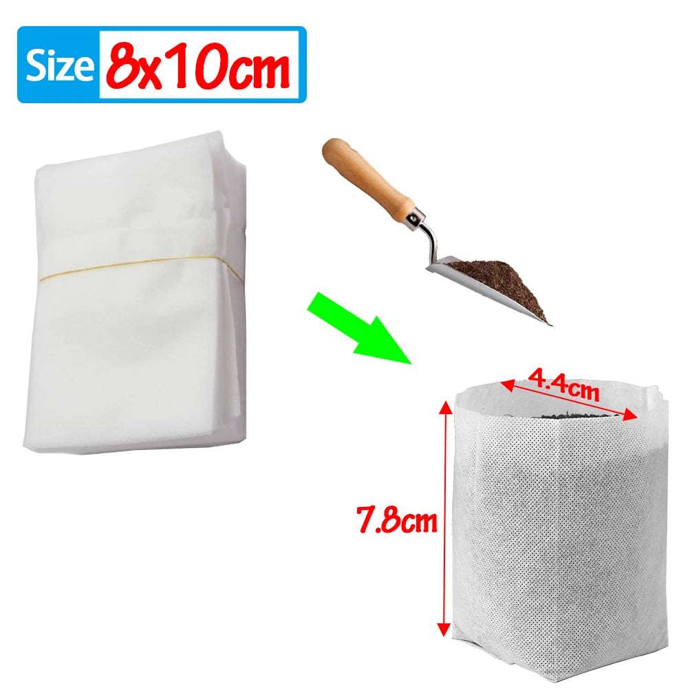 100-500Pcs Nursery Plant Grow Bags Non-woven Fabric Bags 