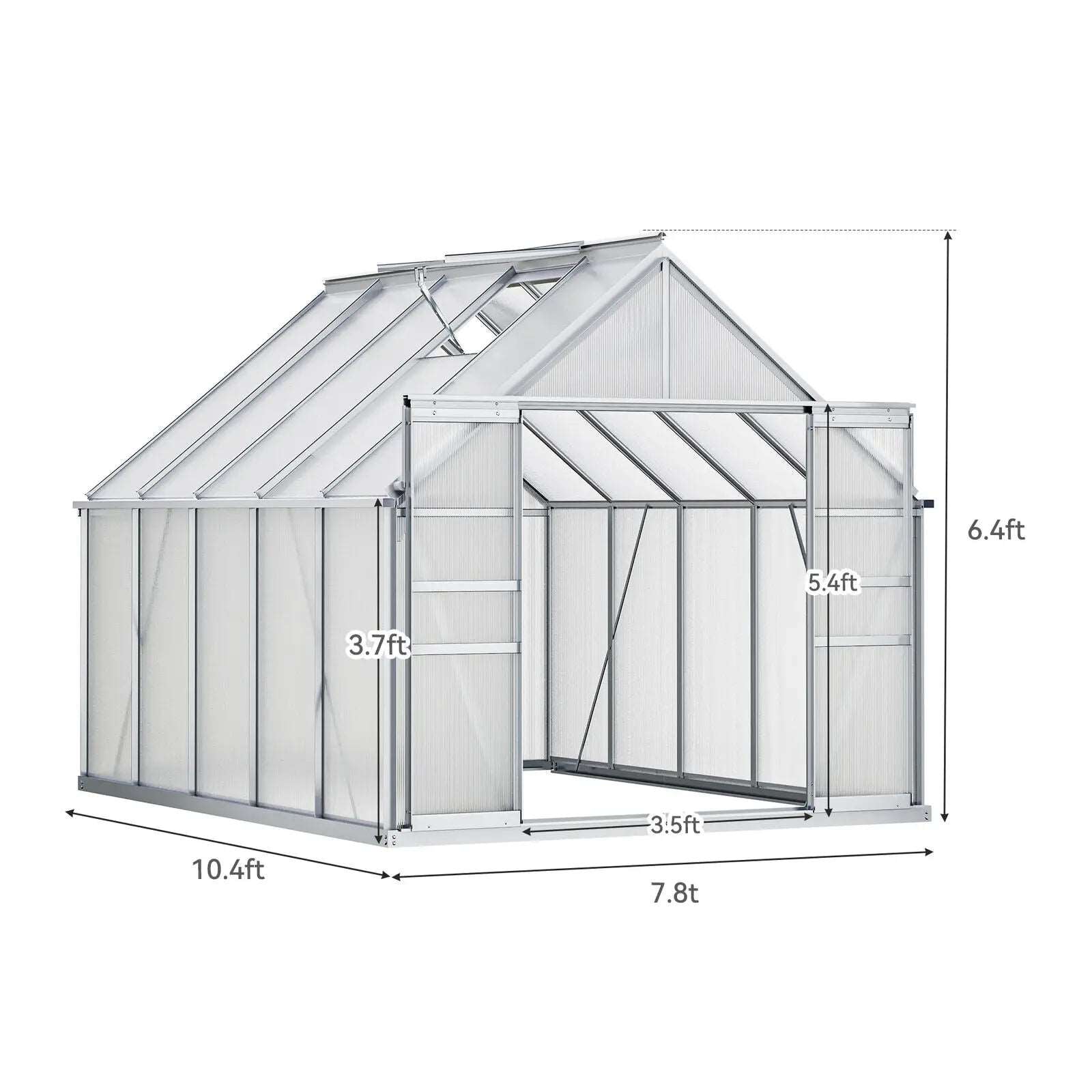 8x10 foot walk-in heavy-duty cultivation vegetable breeding house