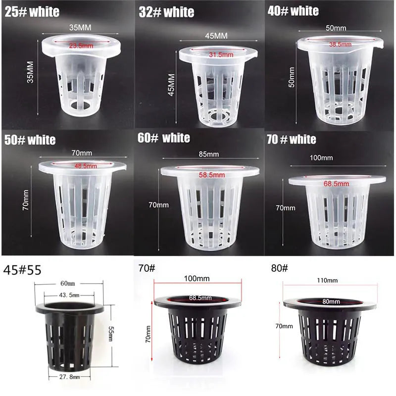 50pcs Hydroponic Soilless Mesh Net basket