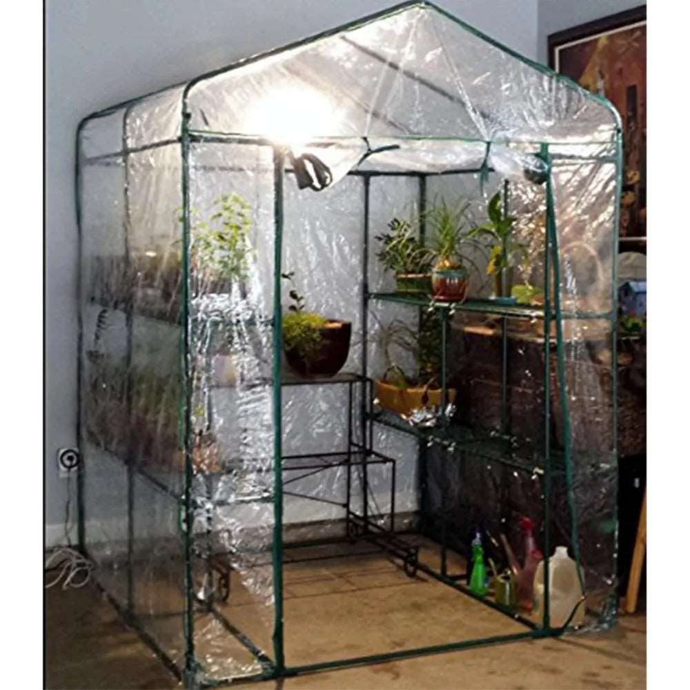 Versatile Greenhouse Steel Frame with Durable Shelves 