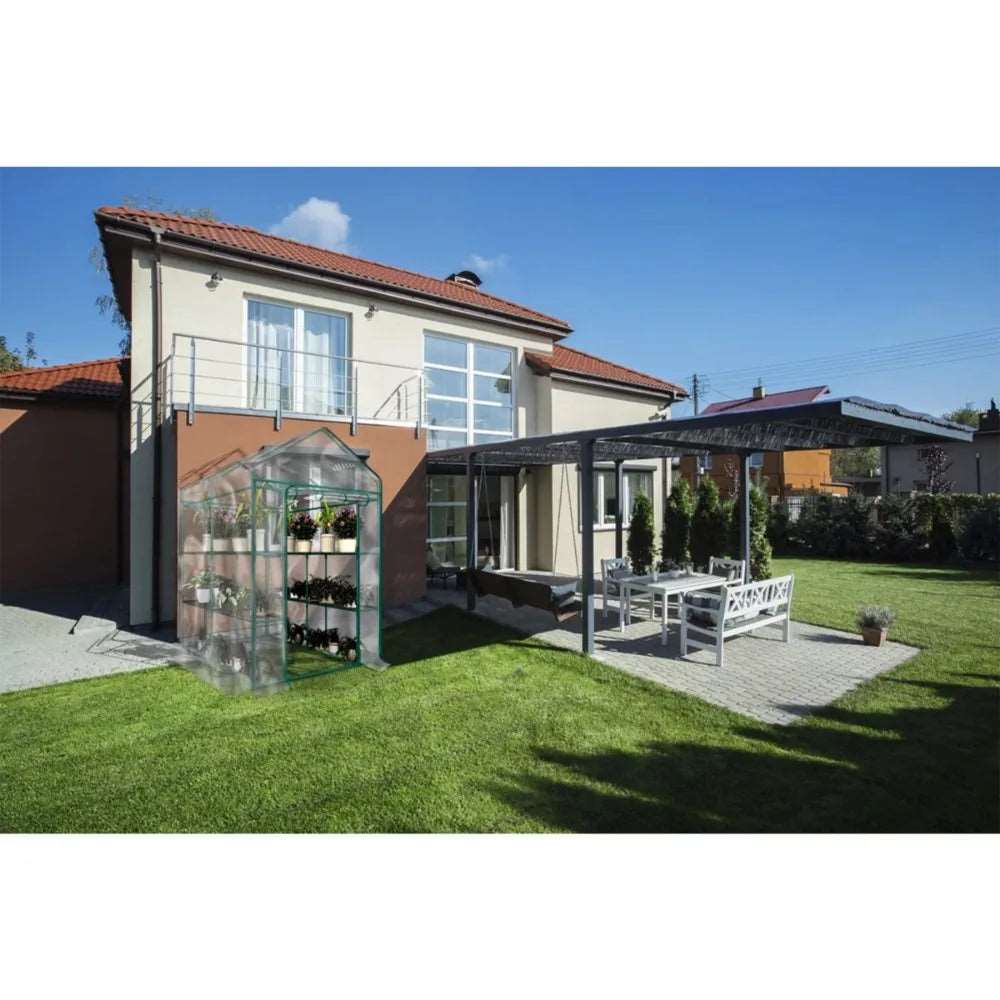 Versatile Greenhouse Steel Frame with Durable Shelves 