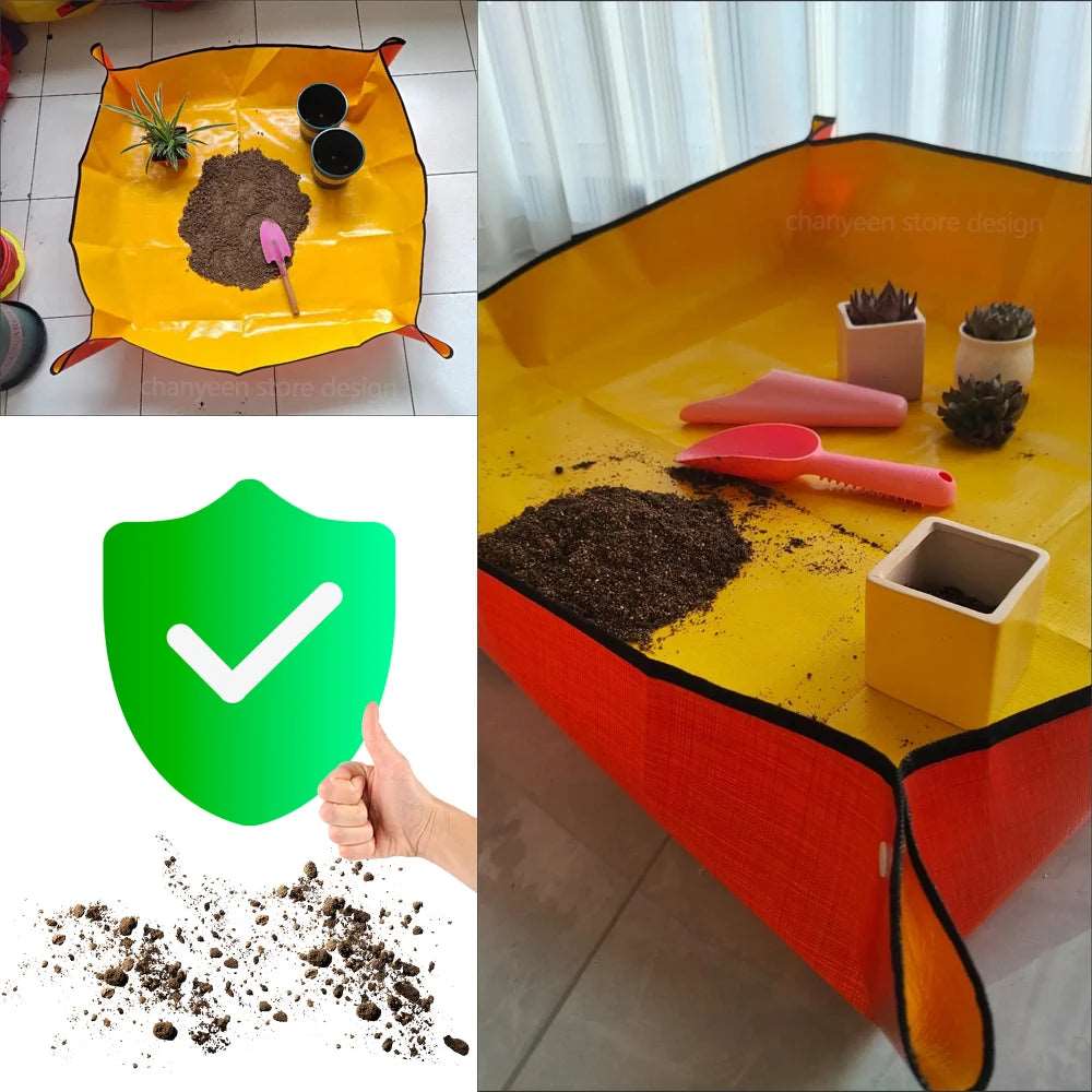 Waterproof Foldable Planting Mat Garden Potting Pad for Plant Flower
